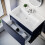 NES Home Nes Home 800mm Wall Hung Blue Drawers Basin Vanity Black Frame & Handle 5