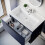 NES Home Nes Home 800mm Wall Hung Blue Drawers Basin Vanity Black Frame & Handle 6