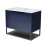 NES Home Nes Home 800mm Wall Hung Blue Drawers Basin Vanity Black Frame & Handle 7