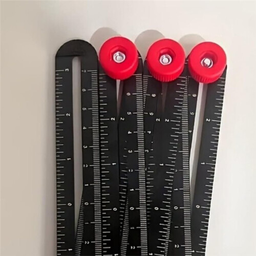 Aluminum Alloy Multi-Function Folding Ruler & Carpenter'S Square with Protractor - 6-Fold Rule 1