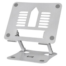 (Silver) Futura Laptop Stand Adjustable Foldable Aluminium Riser 11-17in Laptop