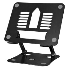 (Black) Futura Laptop Stand Adjustable Foldable Aluminium Riser 11-17in Laptop