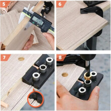 Precision Jig Dowel Cam Jig 3 in 1 Dowelling Jig Master Kit Drilling Guide Woodworking Position for DIY Wood Working