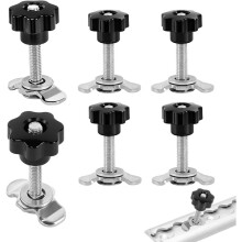 M8x60 Screw Fitting Airline Rail 500daN Single End Fitting, Airline Fitting End Fitting Star Handle Airline Screw,6pc