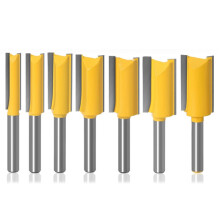 7-Teiliges 1/4"-Schaft-Fräserset mit Gerader Nut für CNC- und Holzbearbeitung