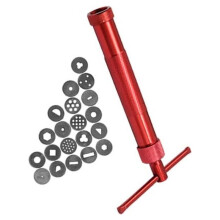 1set Clay Extruder Kit for Cake Sculpting, Crafting, and Fudges Extruders, Suitable for Baking and Crafting Red