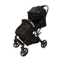 NANIA - Compact Umbrella Stroller - Lexy - Complete Pack (leg cover + rain cover) - 4 wheels - Black