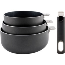 Auflaufformen - GEMÜTLICH & MODERN - Klick Set 3 - 16 bis 20 cm - Antihaftbeschichtet - Abnehmbarer Griff
