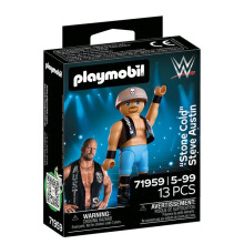 PLAYMOBIL 71959 WWE "Stone Cold" Steve Austin, Collectible Wrestling Legend, 13 pieces, for ages 5 and up