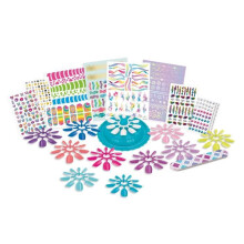 Stylisches Nail Art Set - Lexibook - Drucknägel mit Stickern, Kristallen und Schmuck - Einfache Salon-Maniküre - Ab 8 Jahren