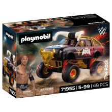 PLAYMOBIL 71955 WWE The Rock's Monster Truck, Collectible Wrestling Legend, 49 pieces, for ages 5 and up