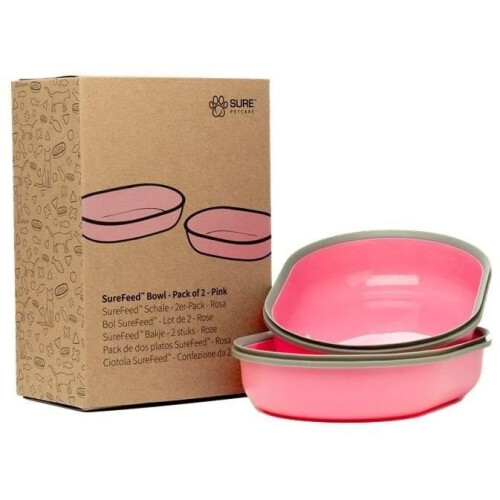 SUREFEED Simple Bowl - Set of 2 (pink)