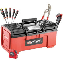 19" Tool Box FACOM - BP.C19NCM2PF - With 5 Protwist Screwdrivers + 9 Allen Keys + Adjustable Pliers + 3m Measuring Tape + Ratchet + 6 Sockets