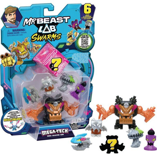 Figuren - MRBEAST LAB - Mega Schwärme - 6er Pack - Mega-Tech - Kollektion - Zufälliges Modell