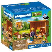 PLAYMOBIL 72168 Egg Harvesting at the Chicken Coop, Fox, Country Farm, 39 pieces, from 4 years old