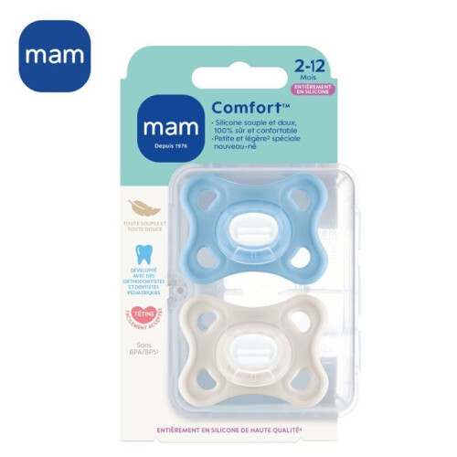 MAM Schnuller - MAM - Comfort - Silikon - 2-12 Monate - Sterilisationsbox x2 2