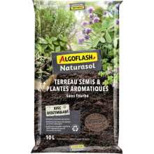 Seedling Soil for Aromatic Plants - With Biostimulant - Peat-Free - 10 L - ALGOFLASH NATURASOL