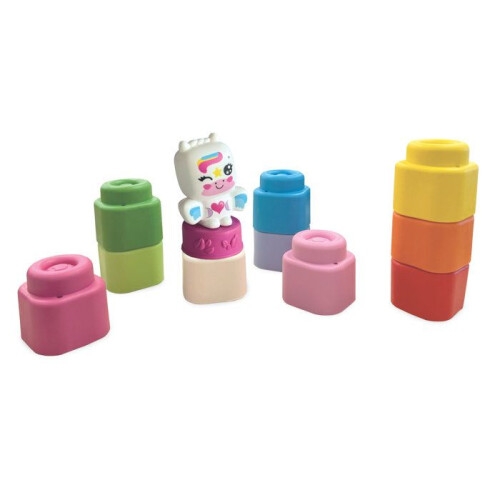 Clementoni CLEMENTONI - Regenbogenbox 10 Clemmy-Würfel und Einhorn 1