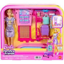 Spielset - BARBIE - Ankunft Gepäck JMJ49 - Puppe enthalten - Förderband - Zubehör