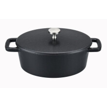 Cocotte - BAUMALU - Ovale Mini - Gusseisen - 12,5x9,5 cm - Deckel