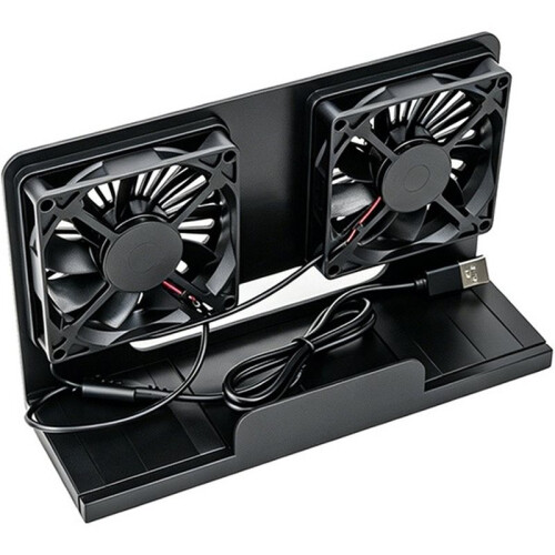 Support de Refroidissement Vertical Double Ventilateur USB 5V pour Routeur, Base Rétractable avec Câble de Commutation, pour Modem/Routeur, Noir 1