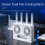 Support de Refroidissement Vertical Double Ventilateur USB 5V pour Routeur/Modem, avec Base Rétractable, Blanc 3