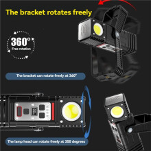 Multi-Function Work Light Rechargeable Flashlights High Lumens COB Light Flashlight for Camping Outdoor