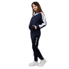 Conjunto de treino menina Givova Roma - Azul marinho/branco - Multiesportivo - 100% Poliéster - Bolsos laterais