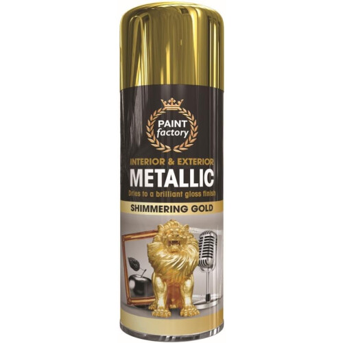 Rapide Rapide Metallic Spray Paint Shimmering Gold 400ML