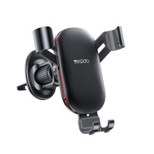 Support de téléphone à capteur de gravité Yesido pour grille d'aération de voiture - Noir