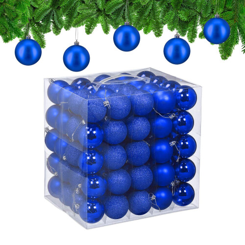 Ensemble de boules de Noël, 100 pièces, mat/brillant/pailleté 1