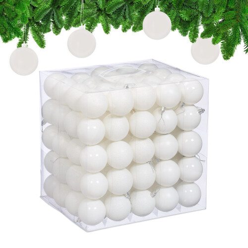 Ensemble de boules de Noël, 100 pièces, mat/brillant/pailleté 1