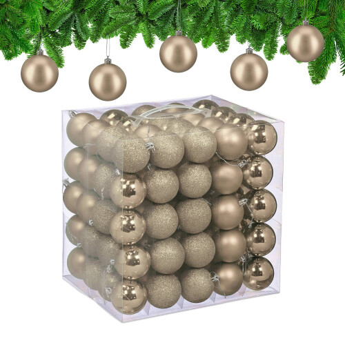 Ensemble de boules de Noël, 100 pièces, 3 modèles 1