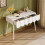 (White) White Vanity Table with 2 Drawers, 100x40x76cm 7