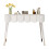 (White) White Vanity Table with 2 Drawers, 100x40x76cm 8