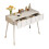 (White) White Vanity Table with 2 Drawers, 100x40x76cm 10