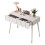 (White) White Vanity Table with 2 Drawers, 100x40x76cm 11