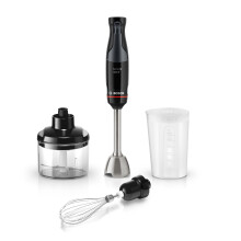 Bosch ErgoMaster Series 4 Hand Blender, MSM4B621GB, Black | Pressure Controlled Speed, 2 in 1 Hand Blender, Chopper/Beaker/Whisk