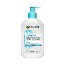 Garnier Hyaluron Barrier Protect Cream Cleanser, Removes Make-up, 250ml | Hydrates, Soothes & Re-plumps, For Normal to Dry Skin