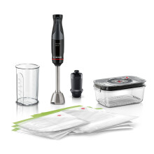 Bosch ErgoMaster Pressure Controlled Speed 2 in 1 Hand Blender with Vacuum Seal tool, Vacuum Glass Storage Box, Beaker & Zipper Bags