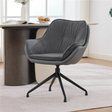 (Grey, Faux Leather) Ergonomic Home Office Chair – PU Leather