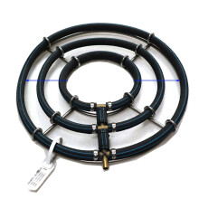 Pond Air Diffuser Stainless Steel Weighted Hydroponic Aerator KoiPond Tri Ring - Improve Health of Fish and Plants (3 loop / Ø35cm)