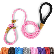 lynxking Dog Leash Slip Rope Lead Leash Strong Heavy Duty Braided Rope No Pull Training Lead Leashes for Medium Large and Small Dogs