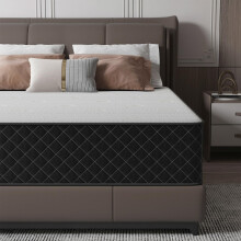 10 Inch Single Mattress, 7-Zone Hybrid Mattress with Memory Foam and Individual Pocket Springs, Features Motion Isolation & Pressure Relief