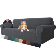MAXIJIN Super Stretch Sofa Covers for 4 Seater Couch, Universal Extra Large Sofa Covers Jacquard Spandex Couch Covers Pet Furniture Protector (4