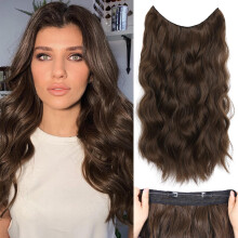 Halos Hair Extension with Transparent Wire, Invisible Wire Hair Extensions with 5 Adjustable Sizes