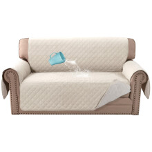 BellaHills Sofa Cover 100% Waterproof Sofa Covers 2 seater Couch Covers Sofa Slipcovers with Elastic Straps Triple Non-Slip Loveseat Sofa Cover