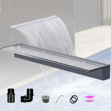 Pond Waterfall Blade Kit, 90cm Acrylic Pool Fountain with Accessories