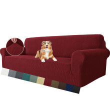 MAXIJIN Super Stretch Couch Cover for 4 Seater Couch, Extra Large Universal Sofa Covers Jacquard Spandex Pet Dog Furniture Protector Fitted Couch