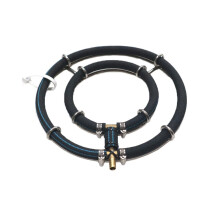 Pond Air Diffuser Stainless Steel Weighted Hydroponic Aerator KoiPond Tri Ring - Improve Health of Fish and Plants (2 loop / Ø25cm)